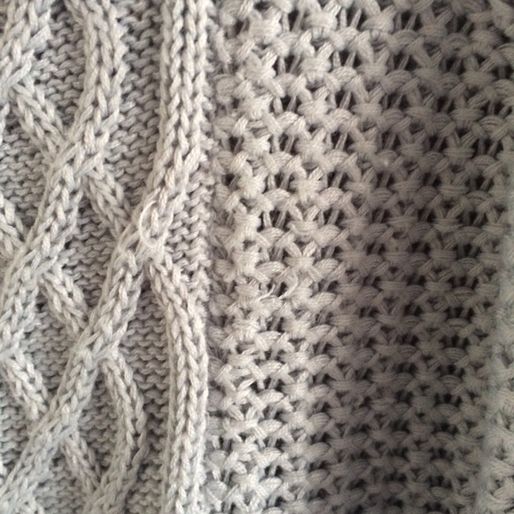 Zara Fishermans Knit Baby Blue Sweater Button Back - Picture 8 of 8